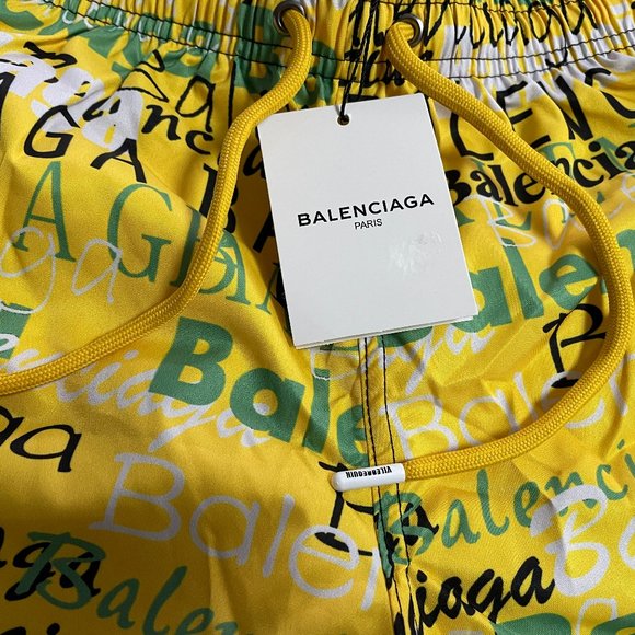 BALENCIAGA MEN YELLOW swim trunks - Picture 2 of 4